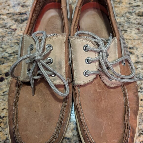 Sperry Boat Shoe Men's 10.5 M Billfish 3-Eye Light Tan Leather 0799023 - Picture 2 of 8